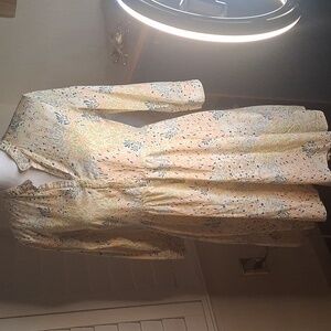 💐💙Steven Alan Yellow Floral Spring/Summer Long Sleeve Dress Sz 8